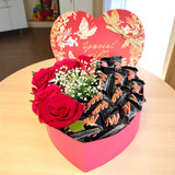 Fresh Roses And Mars Treat Box NKS-954