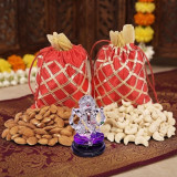 Cashews & Almonds With Lord Ganesh Statue