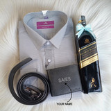 Men’s Luxury Gift Combo with Whisky & Shirt (XXL)