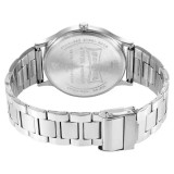 Sonata Aspire Quartz Analog White Dial Stainless Steel Strap Watch for Men 77105SM12