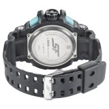 SF Quartz Analog Digital Black Dial PU Strap Watch for Men- Light Blue Color 77118PP05