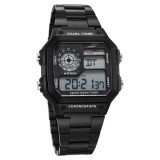 SF Digital Dial Black Stainless Steel Strap Watch For Unisex 77134PM02