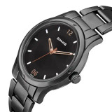 Sonata Women of Steel Black Dial Stainless Steel Strap Watch for Women 8183NM02