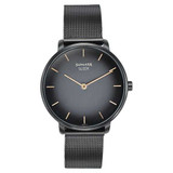 Sonata Sleek Quartz Analog Black Dial Black Stainless Steel Strap Watch for Women 8191NM01