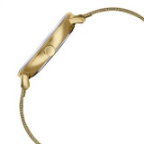 Sonata Sleek Gold-Toned Mesh Bracelet Watch For Women 8191YM01