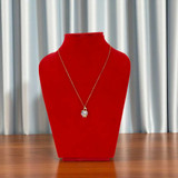 White Stone Heart Pendant with Initials A & Y JL-65