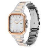 Titan Classique Slim Square Quartz Analog with Date Silver Dial Watch for Men 90176KM01