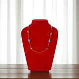 Golden Pendant with Multicoloured Stones JL-56