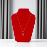 Pink Stone Heart Pendant with A & Y Initials JL-64