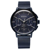 Titan Light leathers Multifunction Anthracite Dial Watch For Men 90200QM01