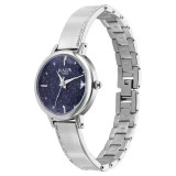 Titan Raga Showstopper Quartz Analog Blue Dial Silver Metal Strap Watch For Women 95267SM01