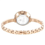 Titan Raga Showstopper Quartz Analog Silver Dial Rose Gold Metal Strap Watch For Women 95271WM02