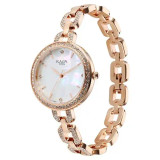 Titan Raga Showstopper Quartz Analog Mother Of Pearl Dial Rose Gold Metal Strap Watch For Women 95272WM01