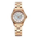 Titan Sparkle Mother of Pearl Dial Stainless Steel Strap Quartz Watch For Women 9798WM05