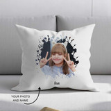 Custom White Cushion with Your Photo and Name RJ-54