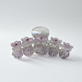 Elegant Hair Clip with Lavender Floral Accent