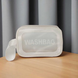 Medium Size Transparent Wash Bag in Off-White MUP-05