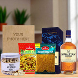 Dad’s Delight Combo Hamper With Snacks , Whisky & Dry Nuts SK-467