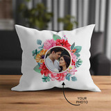 Personalized Floral Design Photo Cushion RJ-62