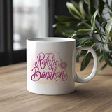 Ceramic Mug with Happy Rakshya Bandhan Print RJ-77