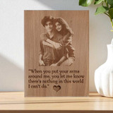 Personalise Laser Engraved Wooden Plaque with Photo & Message RJ-168
