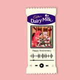 Anniversary Chocolate with Your Photo and Music Design