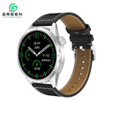 Green Orbit 2.0 AI Leather Strap Smartwatch