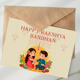 Beautiful Happy Rakshya Bandan Card for Brother/Sister