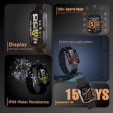 Green Vision Fit Metallic Smartwatch GLEVF1