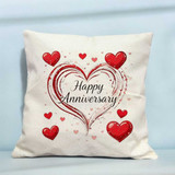 Happy Anniversary Printed Cushion RJ-233