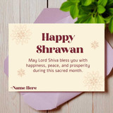 Happy Shrawan Greeting Card With Custom Name RJ-238