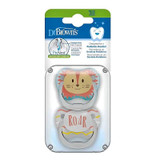 Dr.Brown's PreVent Printed Shield Soother - Stage 1, Teal & Gray, 2-Pack PV12015-SPX