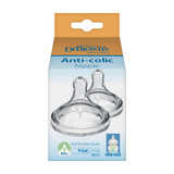 Dr.Brown's Y-Cut Wide-Neck Silicone Nipple, 2 pack WNY201-INTL Dr.Brown's Y-Cut Wide-Neck Silicone Nipple, 2 pack WNY201-INTL