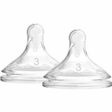 Dr.Brown's Level 3 Wide-Neck Silicone Nipple 2-Pack WN3201-INTL Dr.Brown's Level 3 Wide-Neck Silicone Nipple 2-Pack WN3201-INTL