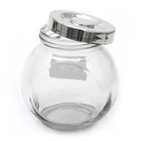 Yera JB-200 Silver Tin Lid Micra Glass Jar 195 ml 19338