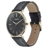 Sonata Quartz Analog Black Dial Black Leather Strap Watch For Men 77143YL02