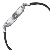 Sonata Quartz Analog with Date Silver Dial Black Leather Strap Watch For Men 77142SL01