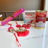 Bhaiya & Bhabhi Rakhi Gift with Chocolates & Mithai JNK-4222