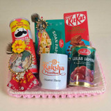 Bhaiya-Bhabhi Rakhi Gift Set with Mug & Sweets JNK-4224