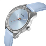 Sonata Women of Steel Blue Dial Leather Strap Watch for Women 8182SL01