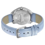 Sonata Women of Steel Blue Dial Leather Strap Watch for Women 8182SL01