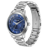 Sonata Quartz Analog Blue Round Dial Silver Stainless Steel Strap Watch For Men 77149SM01