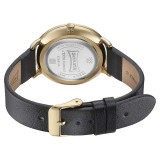 Sonata Quartz Analog Black Dial Black Leather Strap Watch For Women 87069YL01