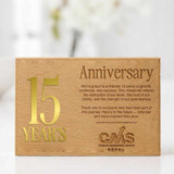 Personalized Wooden Plaque with Company Logo & Message CORP-113