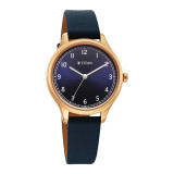 Titan Neo Quartz Analog Blue Dial Blue Leather Strap Watch For Women-2781WL01 2781WL01