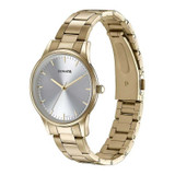 Sonata Quartz Analog Silver Dial Golden Stainless Steel Strap Watch For Men 77144YM02