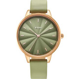 Titan Neo Green Dial Analog Leather Strap Watch for Women 2648WL06