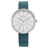 Titan Stackables Quartz Analog White Dial Leather Strap Watch For Women 2718SL01