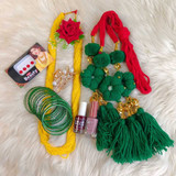 Elegant Shrawan Hamper with Bangles, Pote & Accessories NKS-1156