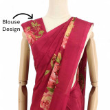 Red Chiffon Saree & Accessories Gift for Her JNK-4258